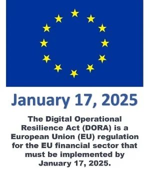 The Digital Operational Resilience Act (DORA) is a European Union (EU) regulation for the EU financial sector that must be implemented by January 17, 2025