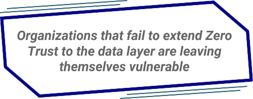 Organizations that fail to extend Zero Trust to the data layer are leaving themselves vulnerable